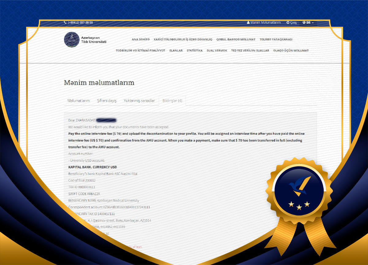 پذیرش پزشکی زهرا سادات جان