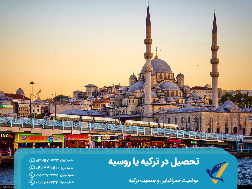 موقعیت جغرافیایی و جمعیت ترکیه