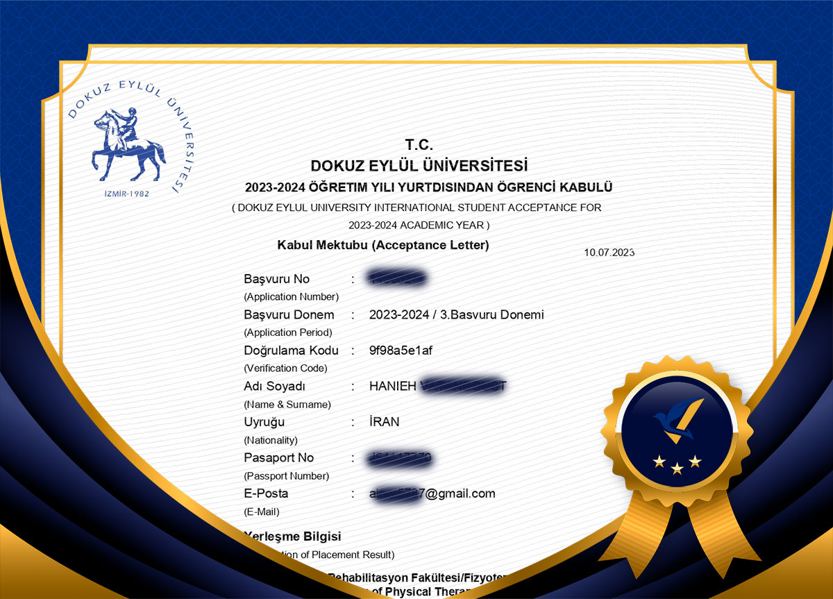 پذیرش فیزیوتراپی و توانبخشی هانیه عزیز