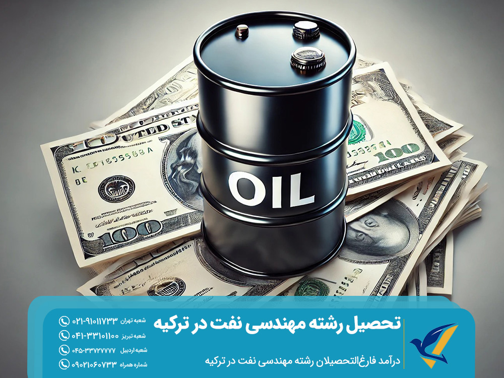 درآمد فارغ‌التحصیلان رشته مهندسی نفت در ترکیه