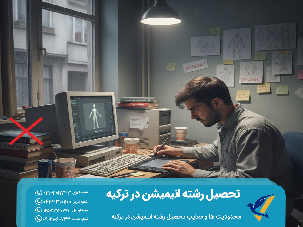 محدودیت ها و معایب تحصیل رشته انیمیشن در ترکیه